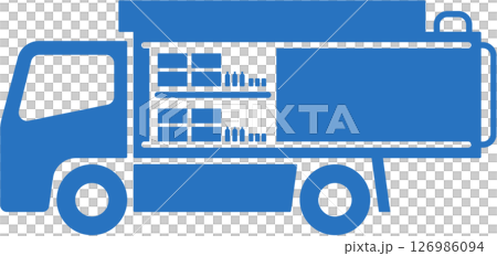 飲料自動販売機の商品配送トラックのアイコン 126986094
