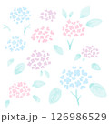水彩風紫陽花のイラスト素材 126986529