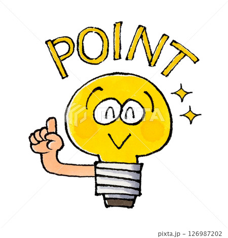 電球のキャラクター(POINT) 126987202
