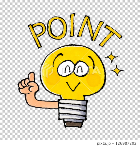 電球のキャラクター(POINT) 126987202