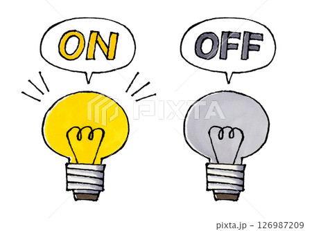 電球(ONとOFF) 126987209
