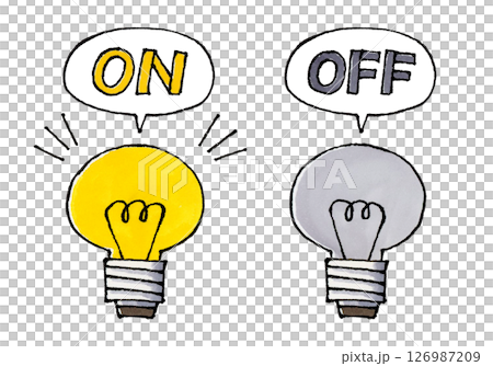 電球(ONとOFF) 126987209