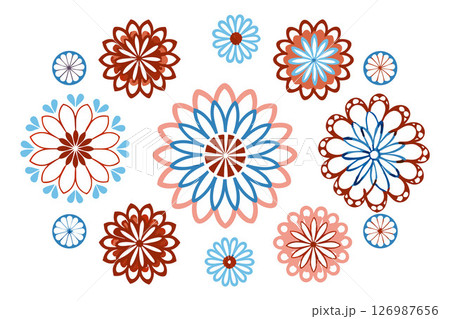 set of flowers 126987656