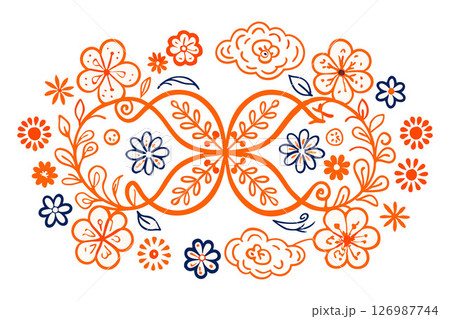 decorative frame elegant element for design 126987744