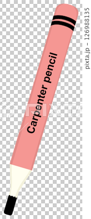 illustration of carpenter pencil 126988135