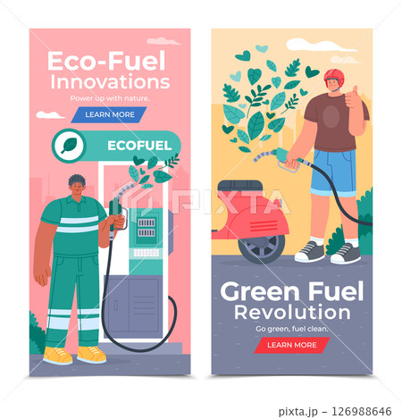 Flat Fuel Economy Vertical Banners 126988646