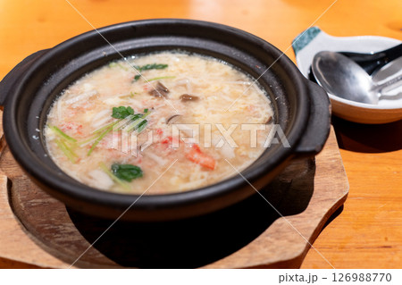 北海道で食べるかに雑炊 126988770