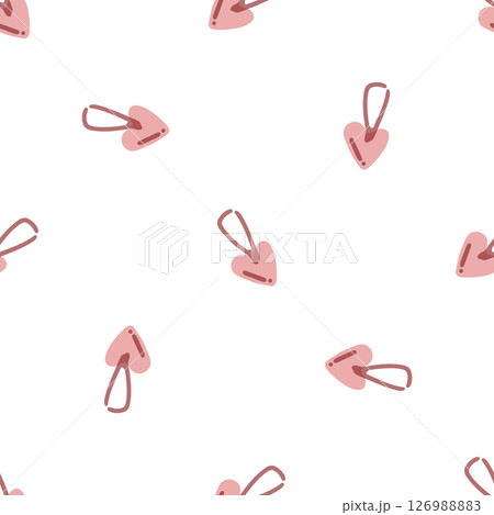 Pink Heart Hair Clip Pattern 126988883