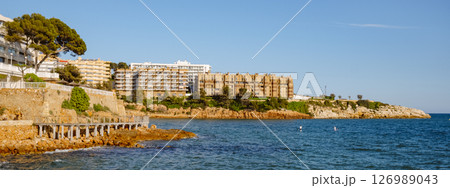 cliffy coast in Salou, near Capellans Beach 126989043
