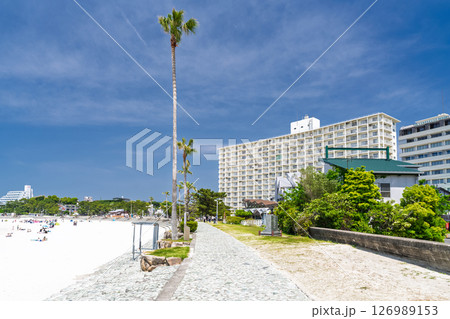 《和歌山県》白良浜のビーチ・南紀白浜 《和歌山県》白良浜のビーチ・南紀白浜 126989153