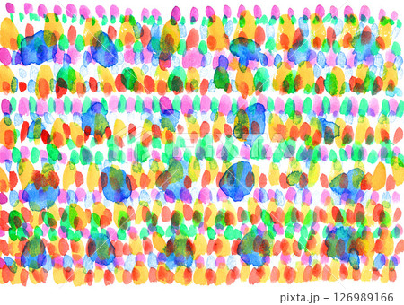 水彩で描いたドット柄26606pix7 126989166
