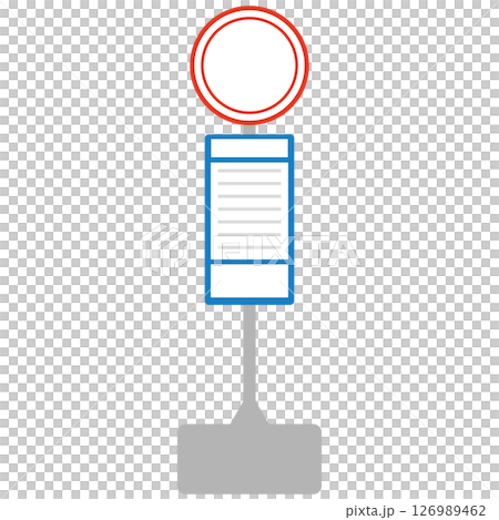 Simple bus stop illustration Simple bus stop illustration 126989462