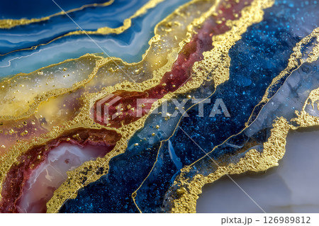 大理石とゴールドの背景素材 126989812