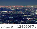 大山から見る関東平野の夜景 大山から見る関東平野の夜景 126990571
