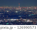 大山から見る関東平野の夜景 大山から見る関東平野の夜景 126990573