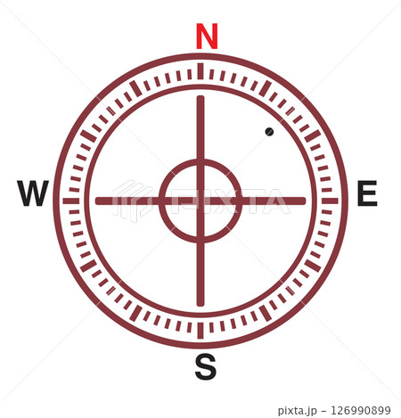 Compass icon vector on white background 126990899