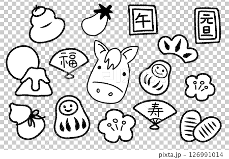 新年插圖集錦（單色） 126991014