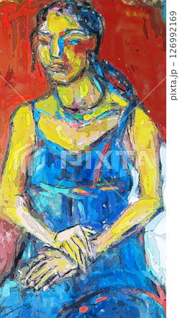 若い女性のイラスト 126992169