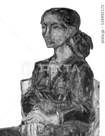 若い女性のイラスト 126992172