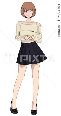 スカートを着た女性 126993104