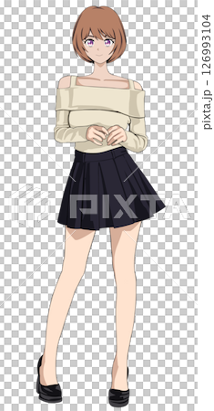 スカートを着た女性 126993104