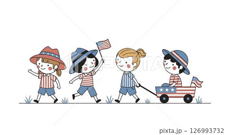 Kids Celebrating Independence Day 126993732