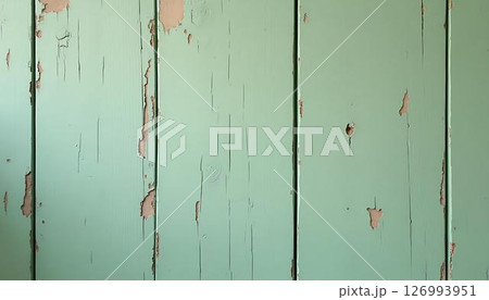 Textured Green Wood Panel Background 126993951
