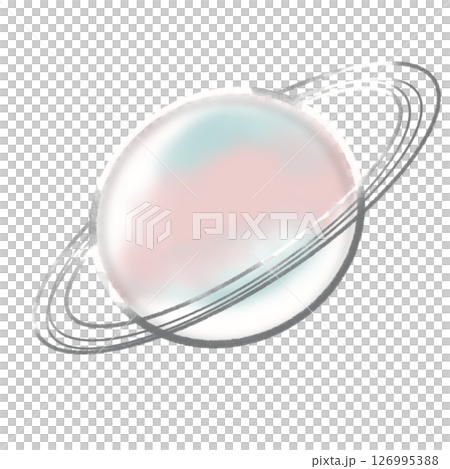 A simple planet illustration in dreamy colors 126995388
