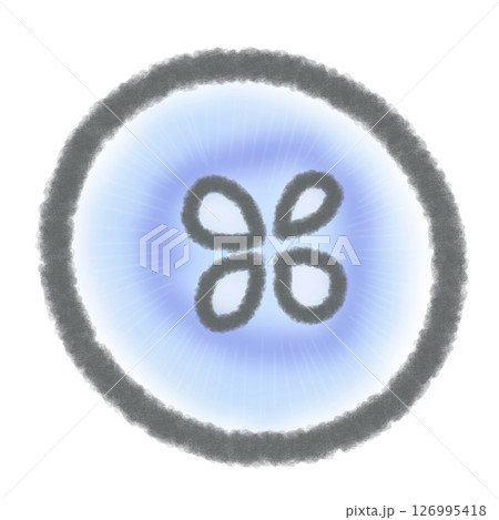 くらげを上から見たシンプルなイラスト くらげを上から見たシンプルなイラスト 126995418
