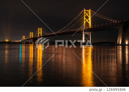 《香川県》瀬戸大橋・ライトアップ 《香川県》瀬戸大橋・ライトアップ 126995806