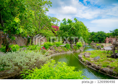 Aviaries in the zoo. Aviaries in the zoo. 126996498