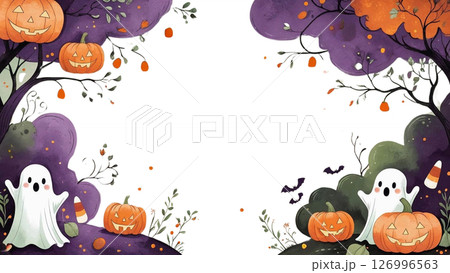 ハロウィンモチーフの背景画像 ハロウィンモチーフの背景画像 126996563