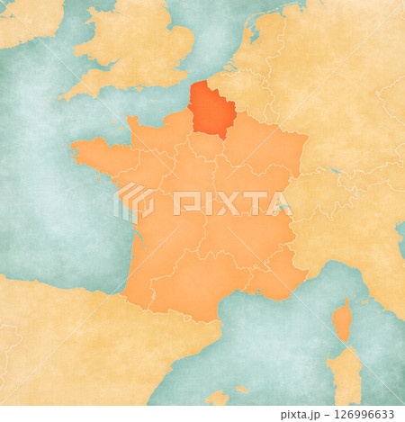 Map of France - Hauts-de-France 126996633