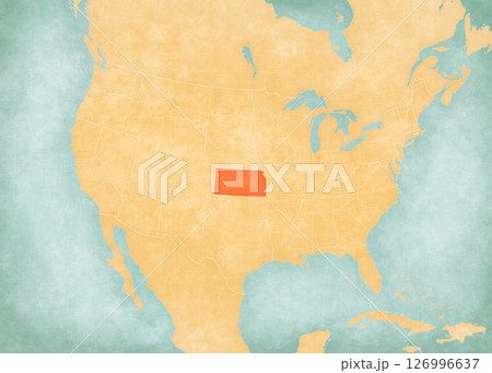 Map of United States of America - Kansas 126996637