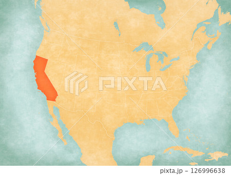Map of United States of America - California 126996638