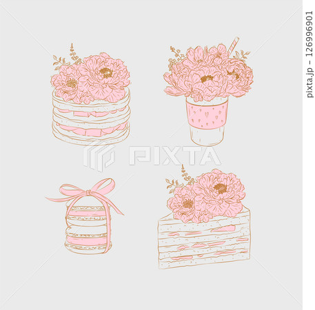 Bakery sweet illustrations 126996901