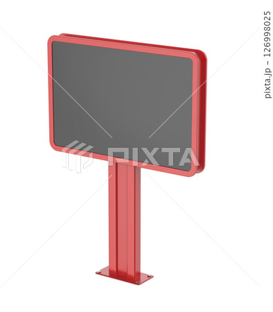 Red large empty billboard 126998025