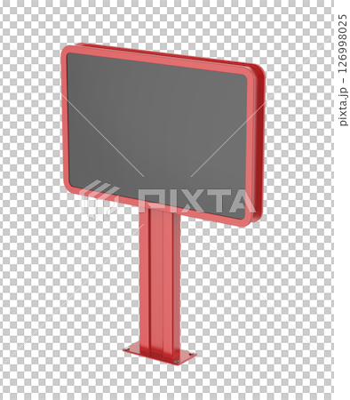 Red large empty billboard Red large empty billboard 126998025