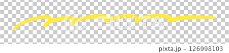 Curly, hand-drawn, rough yellow lines - Stylish decorative line design parts material Curly, hand-drawn, rough yellow lines - Stylish decorative line design parts material 126998103