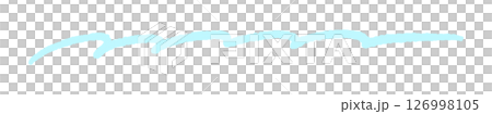 Curly, hand-drawn, rough light blue lines - Stylish decorative line design parts material Curly, hand-drawn, rough light blue lines - Stylish decorative line design parts material 126998105