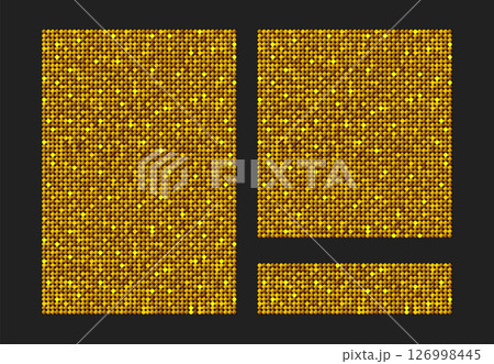 Backgrounds made of gold sequin, glitter, sparkle 126998445