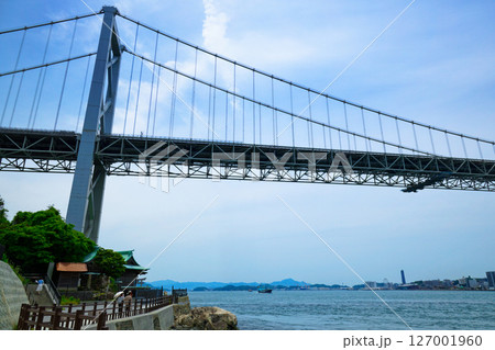 関門海峡と関門橋 関門海峡と関門橋 127001960