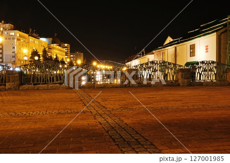 北海道 小樽運河の夜景 127001985