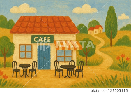 カフェのある風景 127003116