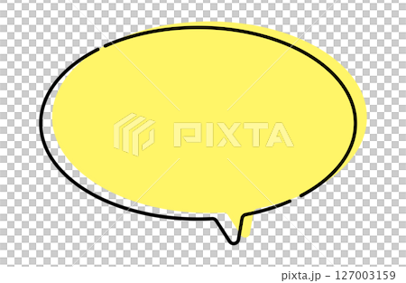 手寫風格黃色氣泡 127003159