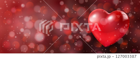 Abstract bokeh background with heart 127003387