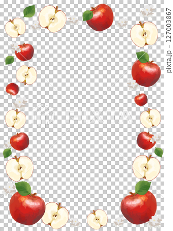 水彩蘋果框架 127003867