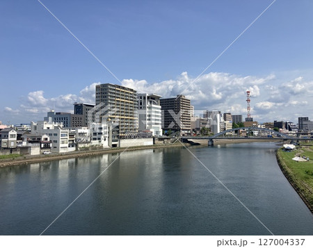 御成橋は静岡県沼津市の狩野川に架かるレトロな鉄橋, 御成橋は静岡県沼津市の狩野川に架かるレトロな鉄橋, 127004337