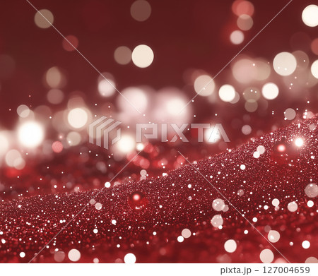 Sparkling Red Background with Bokeh Lights 127004659