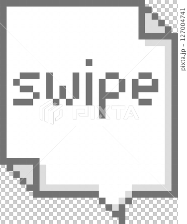 retro game 8bit pixel art swipe speech bubble balloon, flat design png illustration retro game 8bit pixel art swipe speech bubble balloon, flat design png illustration 127004741